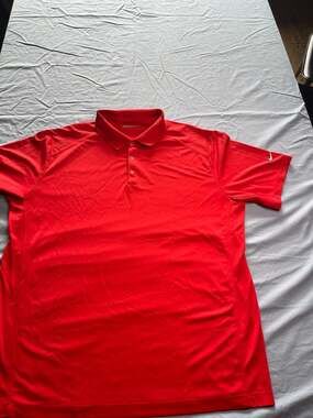 Nike Golf Tour Performance Dri-Fit Red Short Sleeve Polo Shirt XXL